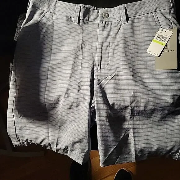 PGA TOUR Men's Active Gripper Waistband Shorts Tradewinds Gray Size 30 NEW 8" - Picture 10 of 11